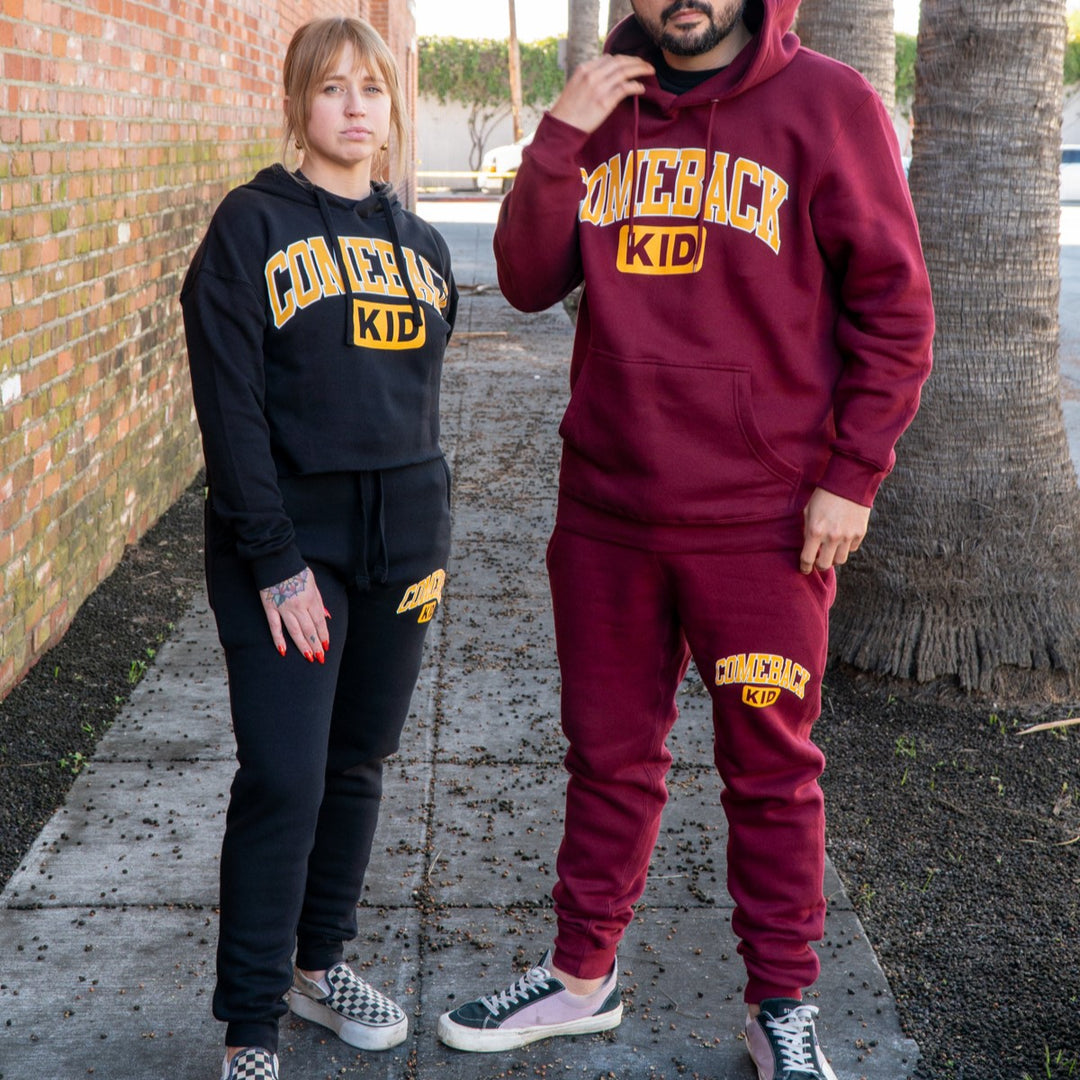 Varsity Burgundy Joggers