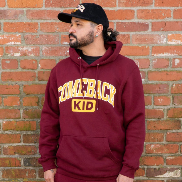 Varsity Burgundy Hoodie